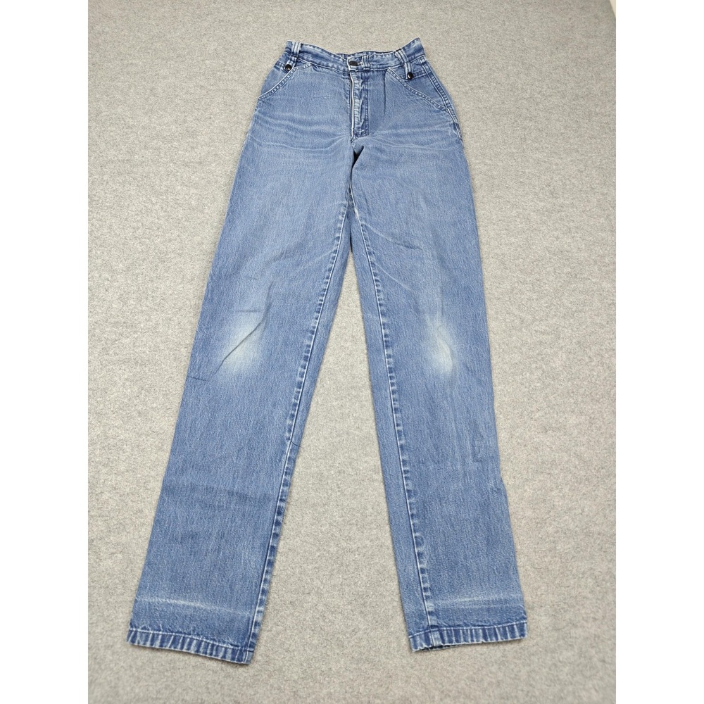 Vintage Rocky Mountain Jeans Womens 24 Blue Med Wash High Rise Tapered Denim